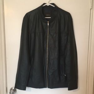 BRAND NEW Luxury real goat leather jacket, L Color Beautiful Forest Green !